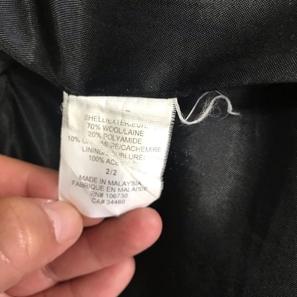 Vince wool/ cashmere blend double breasted stadium coat size 2 in Black - Picture 12 of 12